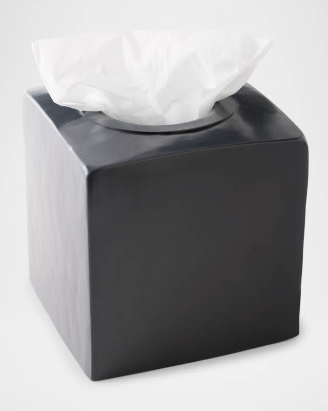 Nile Black Tissue Holder